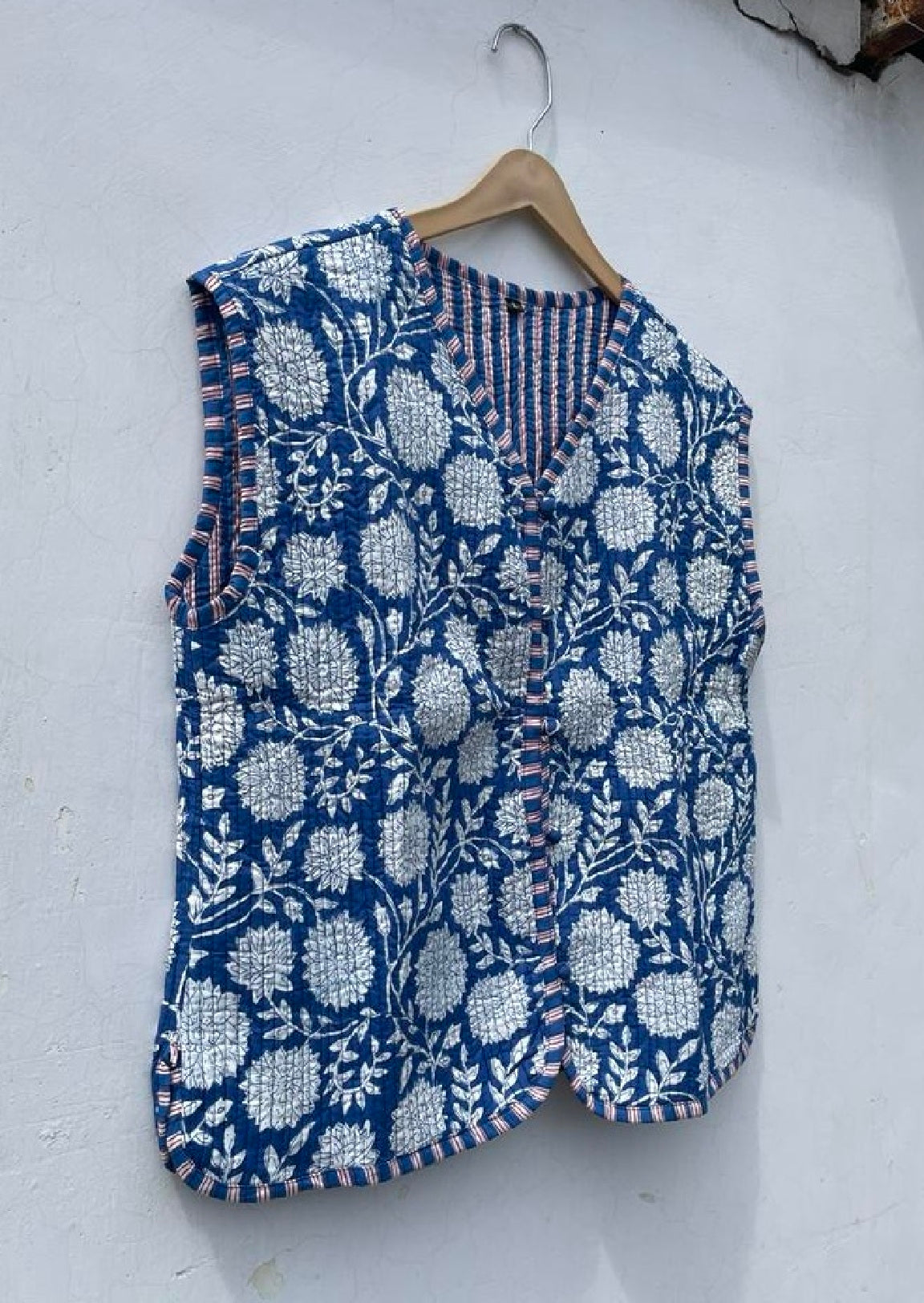 Handmade Cotton Jacket Bohemian Quilted Coat Reversible Winter Coat