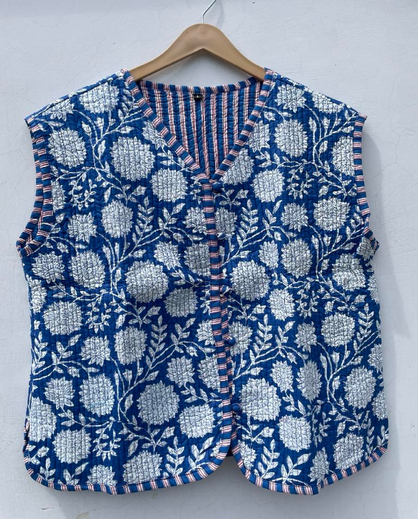 Handmade Cotton Jacket Bohemian Quilted Coat Reversible Winter Coat