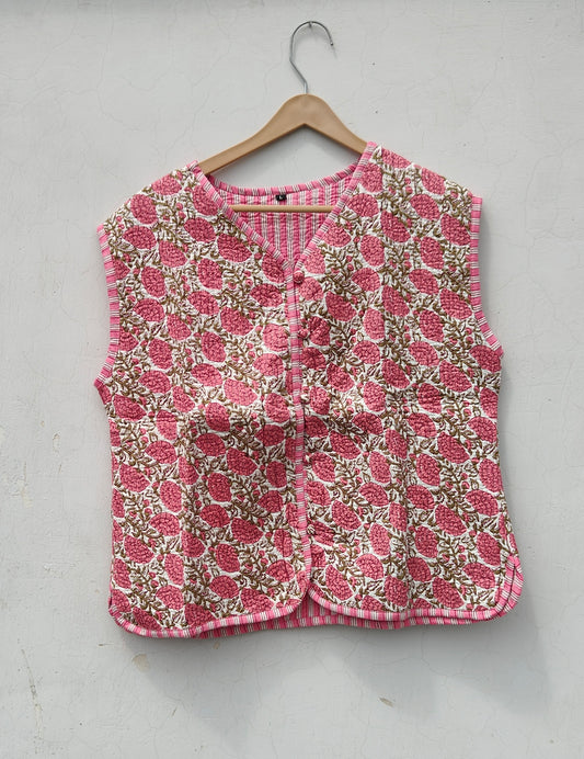 Handmade Cotton Bohemian Quilted Coat Reversible Winter Coat Jacket