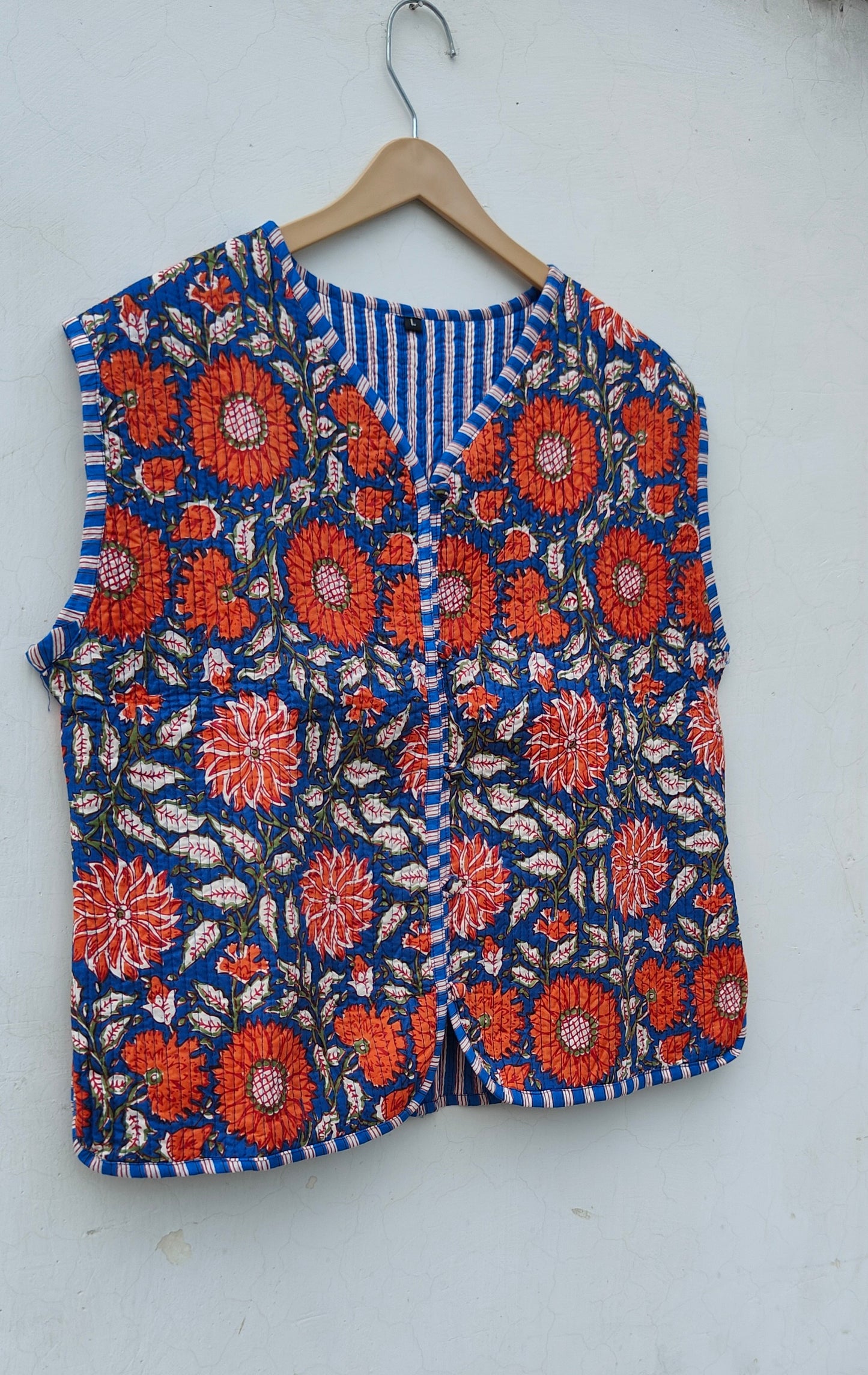 Cotton Quilted Jacket Handmade Boho Style