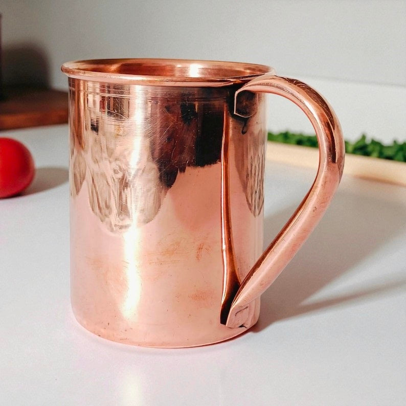 Copper Water Mug | Personalized Ayurvedic Cup | Custom Gift for Birthday or Housewarming Pack Of 1 Pc