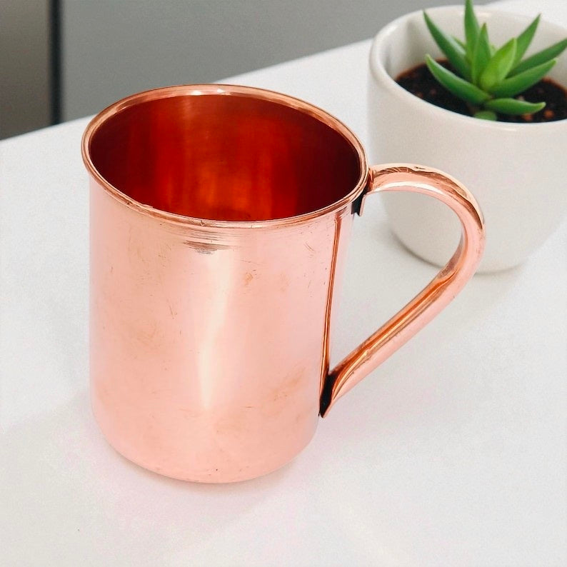 Copper Water Mug | Personalized Ayurvedic Cup | Custom Gift for Birthday or Housewarming Pack Of 1 Pc