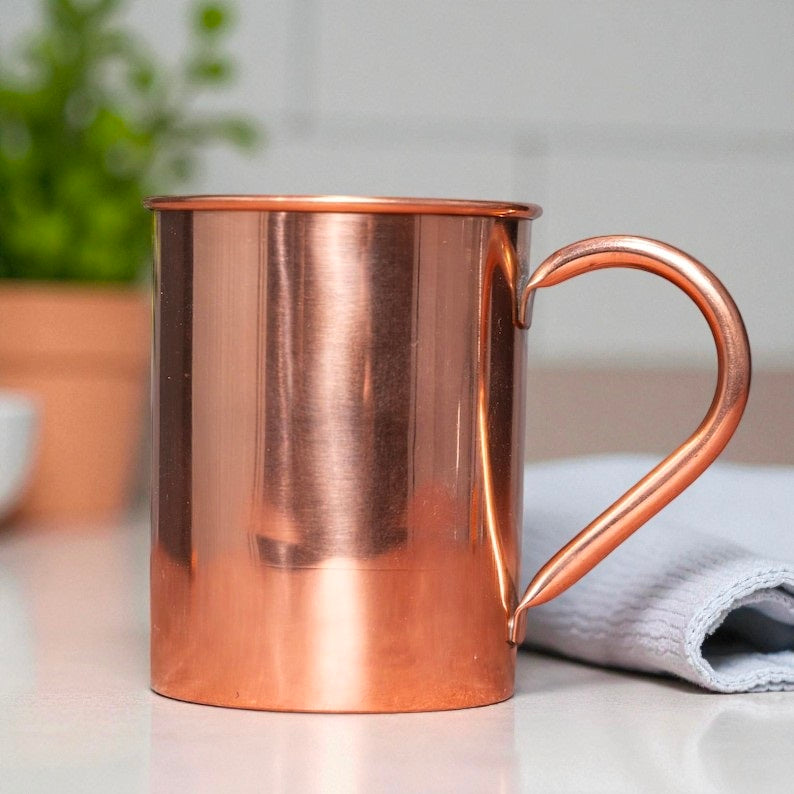 Copper Water Mug | Personalized Ayurvedic Cup | Custom Gift for Birthday or Housewarming Pack Of 1 Pc