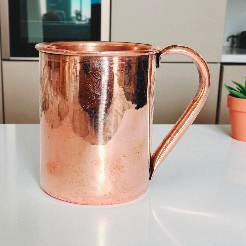 Copper Water Mug | Personalized Ayurvedic Cup | Custom Gift for Birthday or Housewarming Pack Of 1 Pc