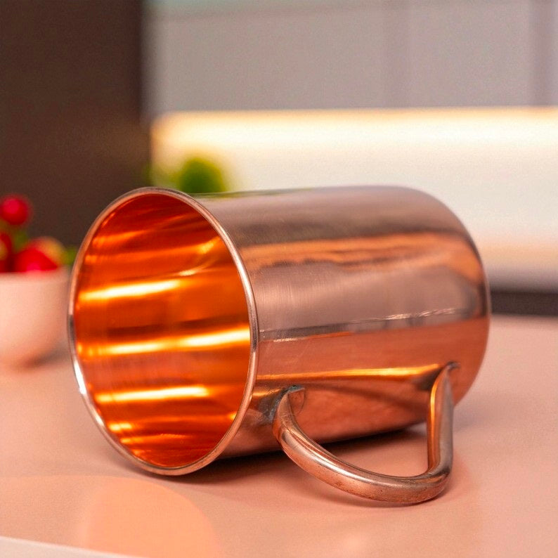 Copper Water Mug | Personalized Ayurvedic Cup | Custom Gift for Birthday or Housewarming Pack Of 1 Pc