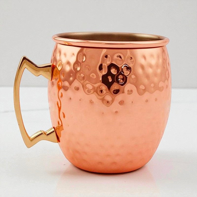 Hammered Copper Mug | 100% Pure Copper Water Cup | Ayurvedic Health Drinkware Gift for Him & Her Pack Of 1 Pc