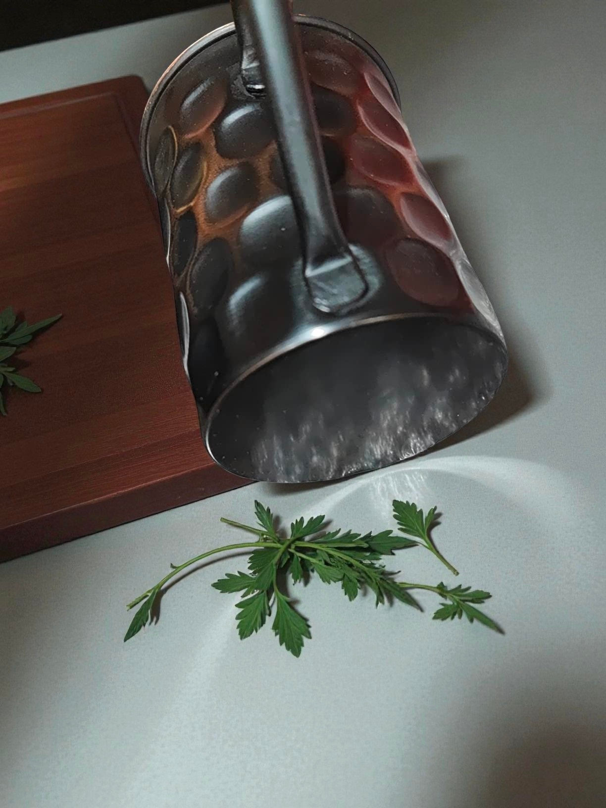 Copper Water Mug | Handcrafted Hammered Finish | Pure Copper Ayurvedic Drinkware Gift Set Pack Of 1 Pc