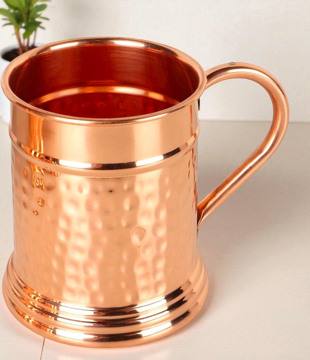 Pure Copper Mug for Water | Handmade Ayurvedic Cup | Wellness Drinkware Gift for Home or Office Pack Of 1 Pc