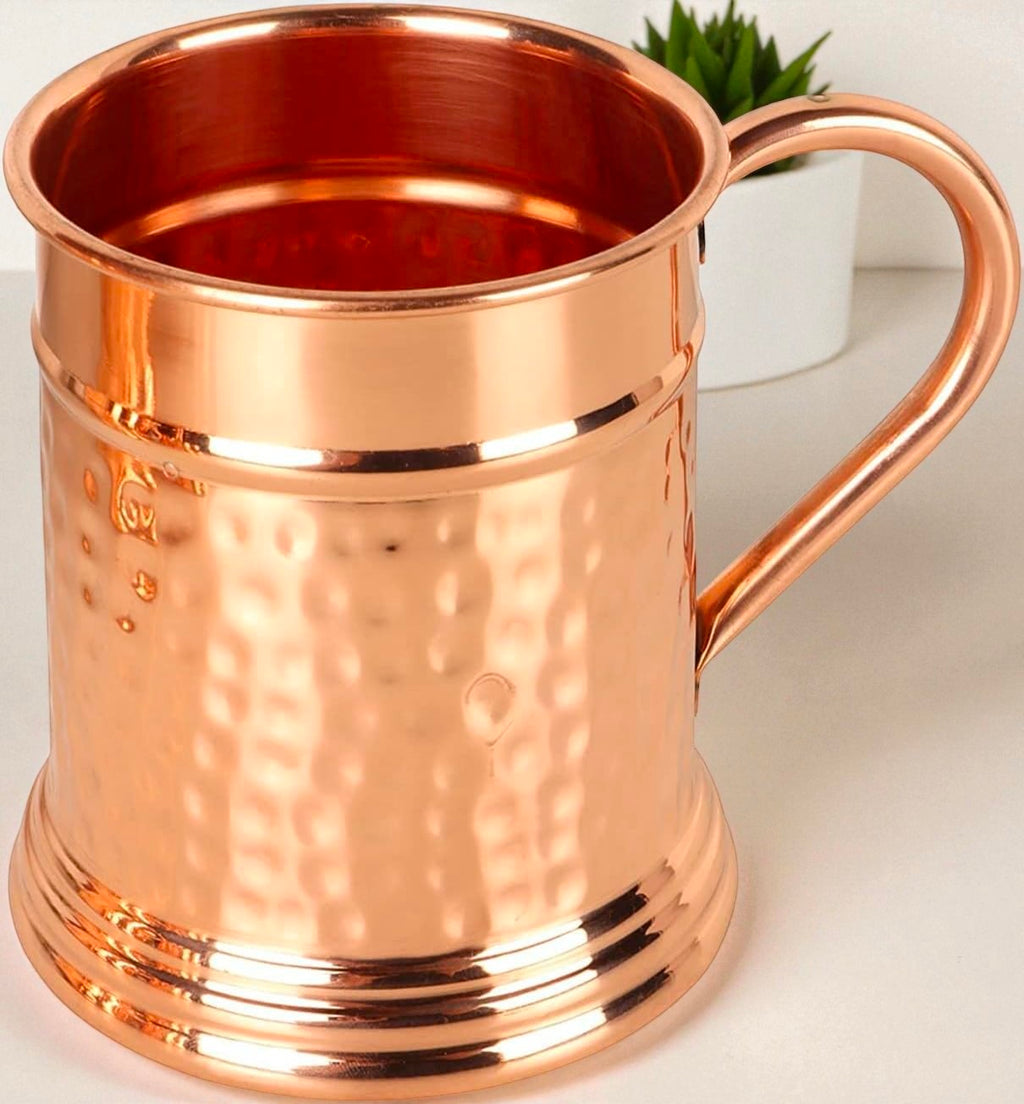 Pure Copper Mug for Water | Handmade Ayurvedic Cup | Wellness Drinkware Gift for Home or Office Pack Of 1 Pc