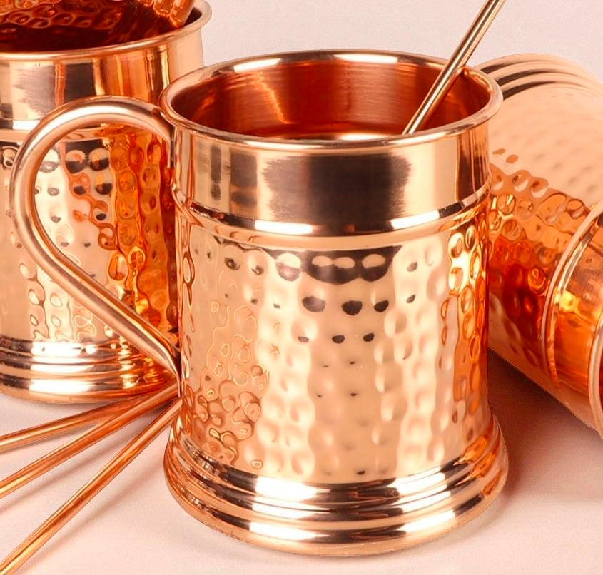 Pure Copper Mug for Water | Handmade Ayurvedic Cup | Wellness Drinkware Gift for Home or Office Pack Of 1 Pc