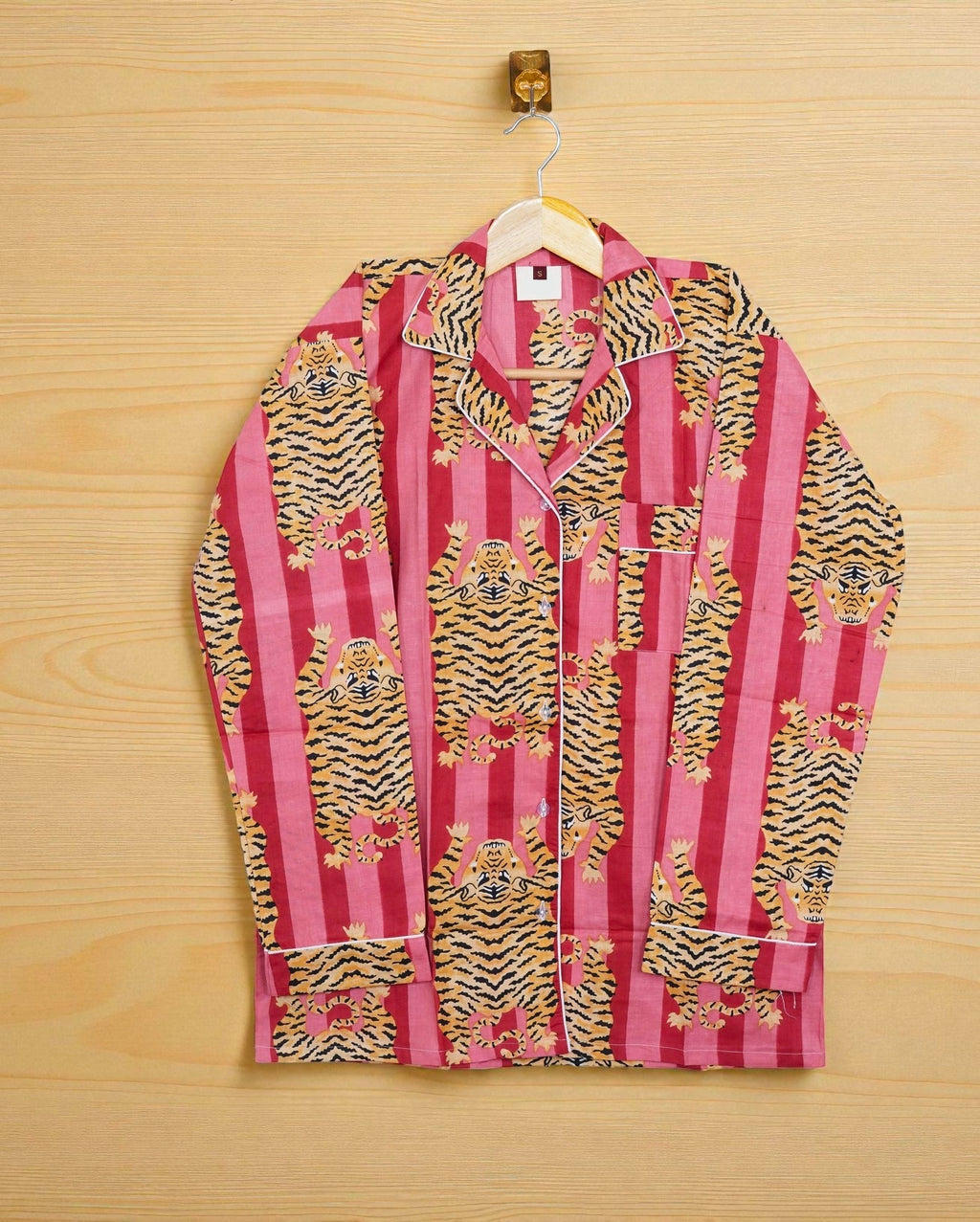 Hand Printed Cotton Pajama Set for Women | Soft Sleepwear Set