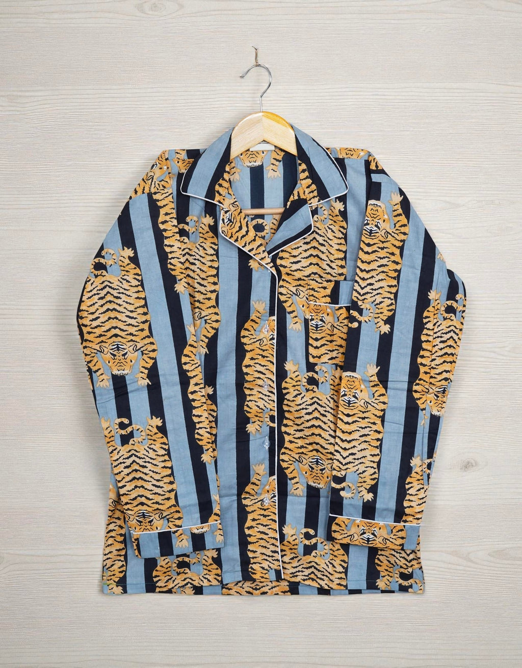 Handmade Cotton Pajama Set for Women | Block Print Loungewear | Cozy Sleep 4 Pcs Set