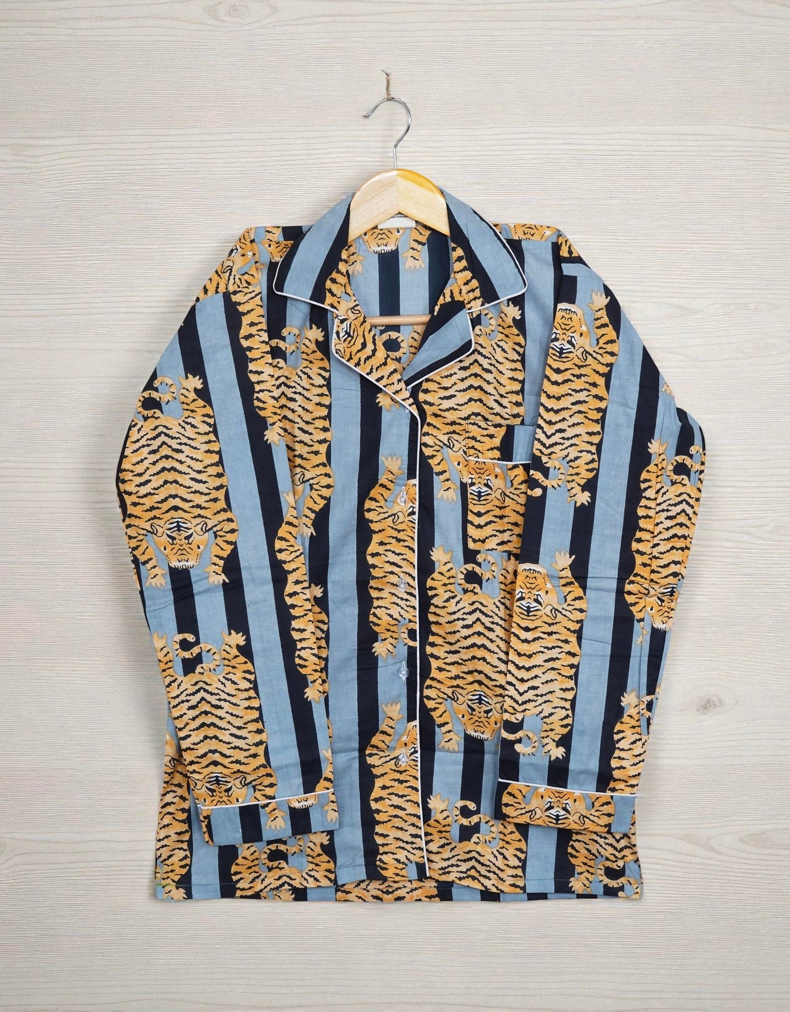 Handmade Cotton Pajama Set for Women | Block Print Loungewear | Cozy Sleep 4 Pcs Set