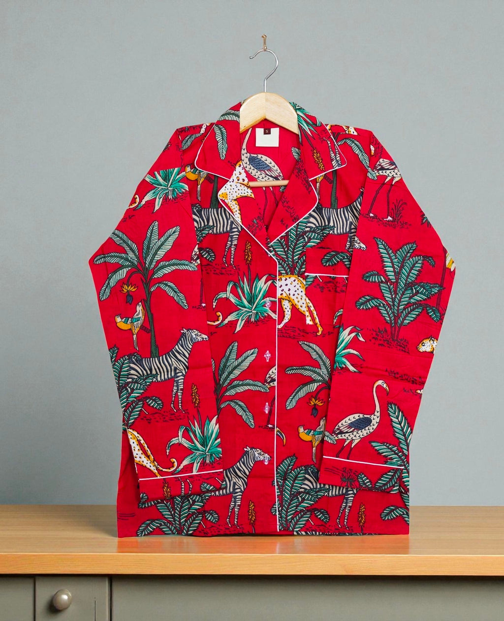 Indian Block Printed Pajama Set | Cotton Sleepwear | Ethnic Handmade Gift 4 Pcs Set