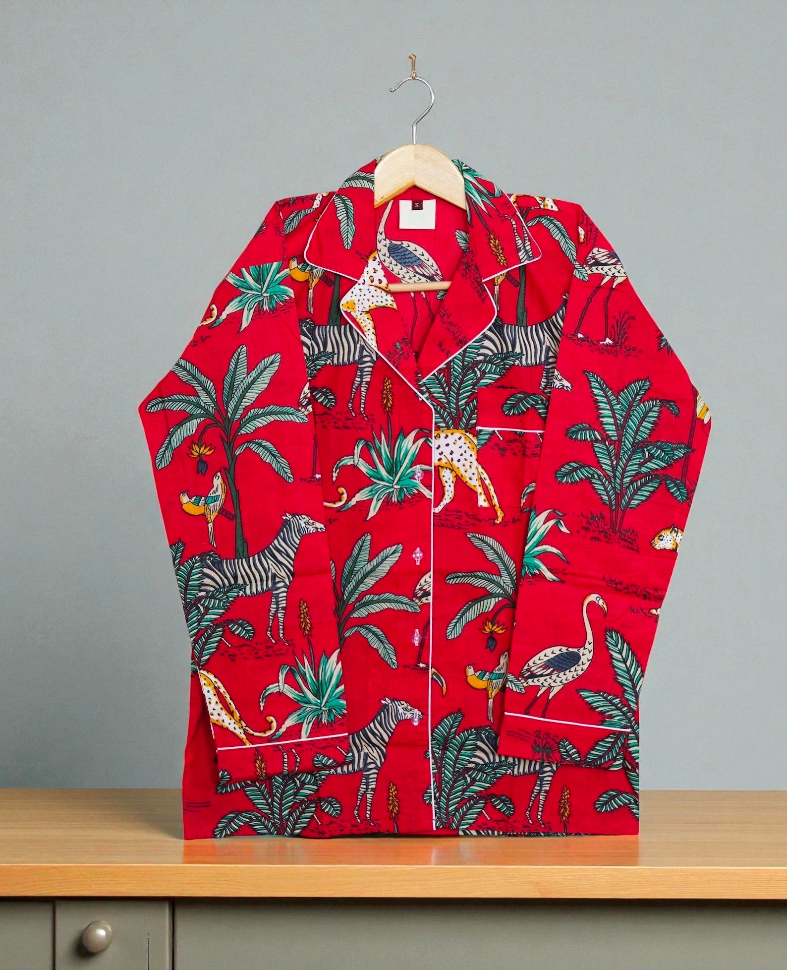 Indian Block Printed Pajama Set | Cotton Sleepwear | Ethnic Handmade Gift 4 Pcs Set