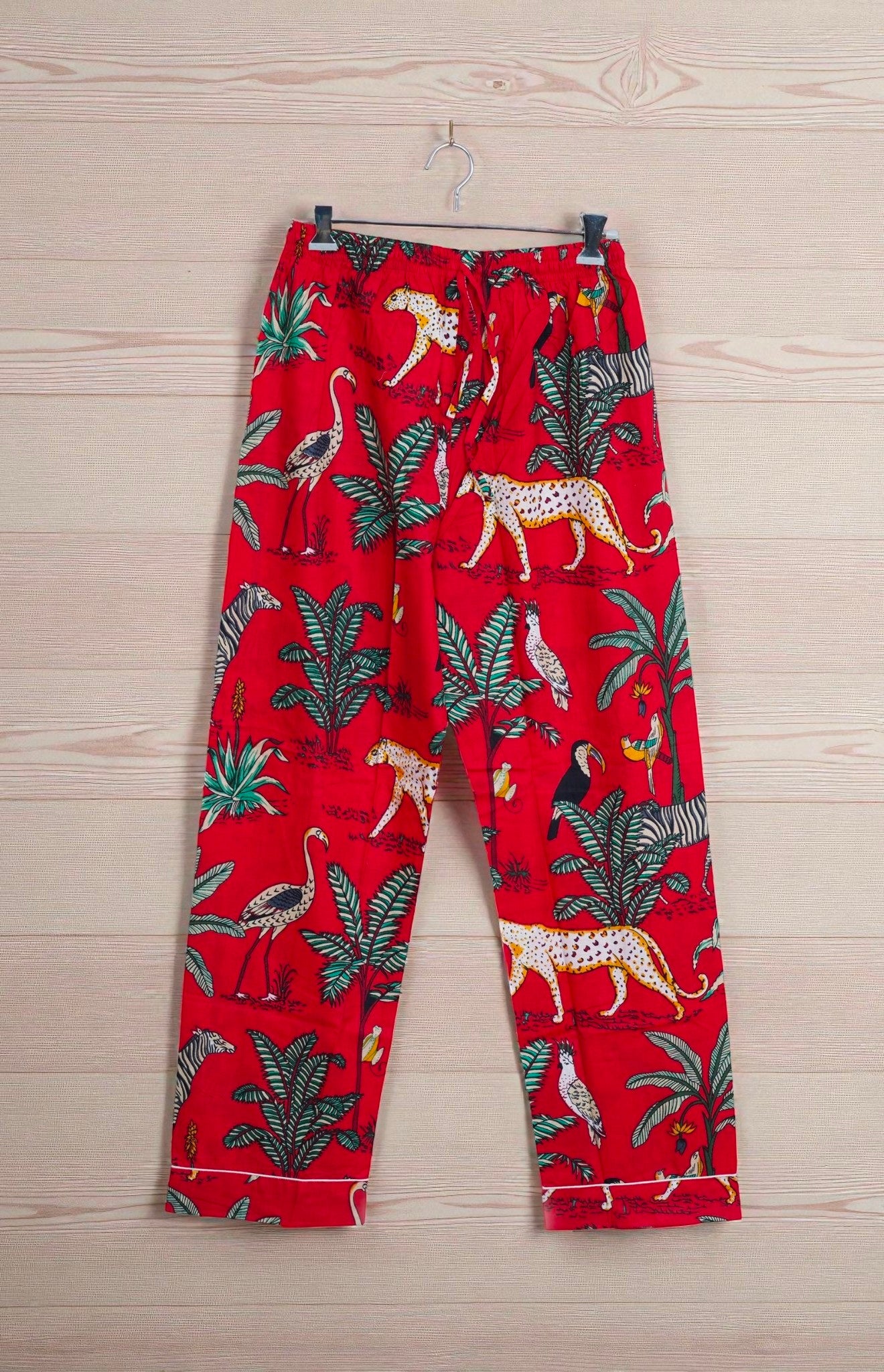 Indian Block Printed Pajama Set | Cotton Sleepwear | Ethnic Handmade Gift 4 Pcs Set