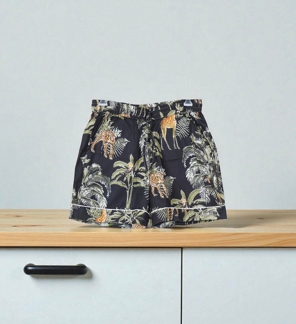 Hand Block Print Cotton Pajama Set | Women Lounge Wear | Eco Friendly Sleepwear 4 Pcs Set