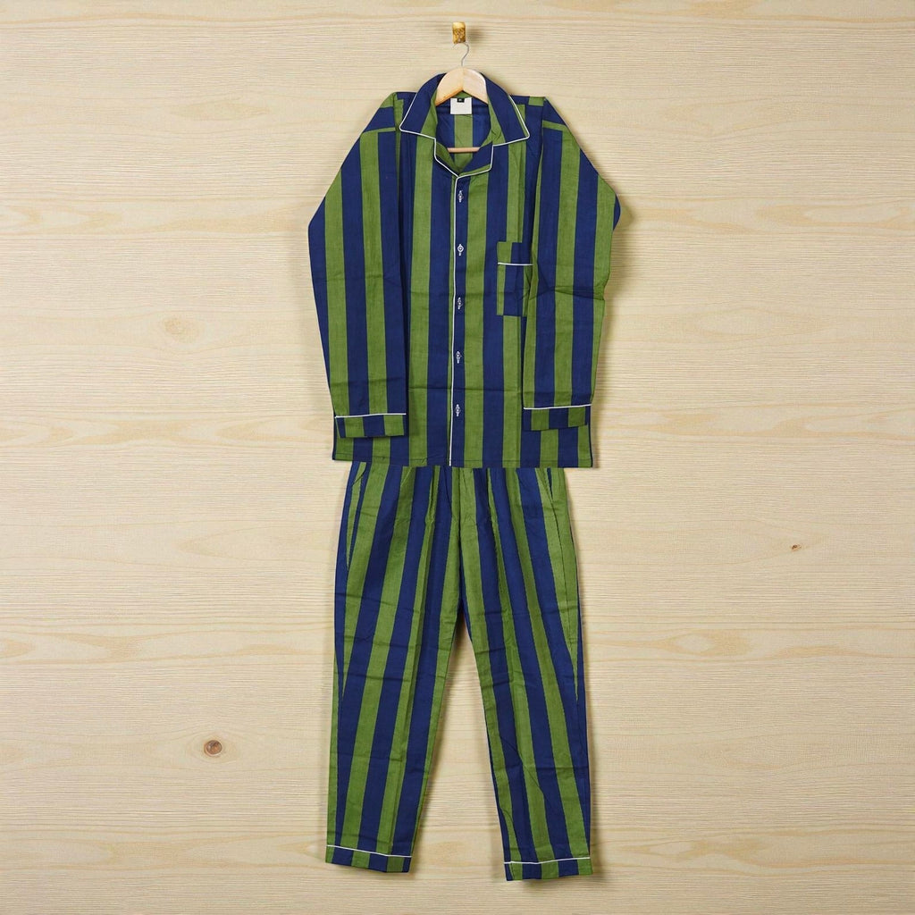 Pure Cotton Pajama Set for Women | Handmade Block Print | Sleep & Lounge 4 Pcs Set