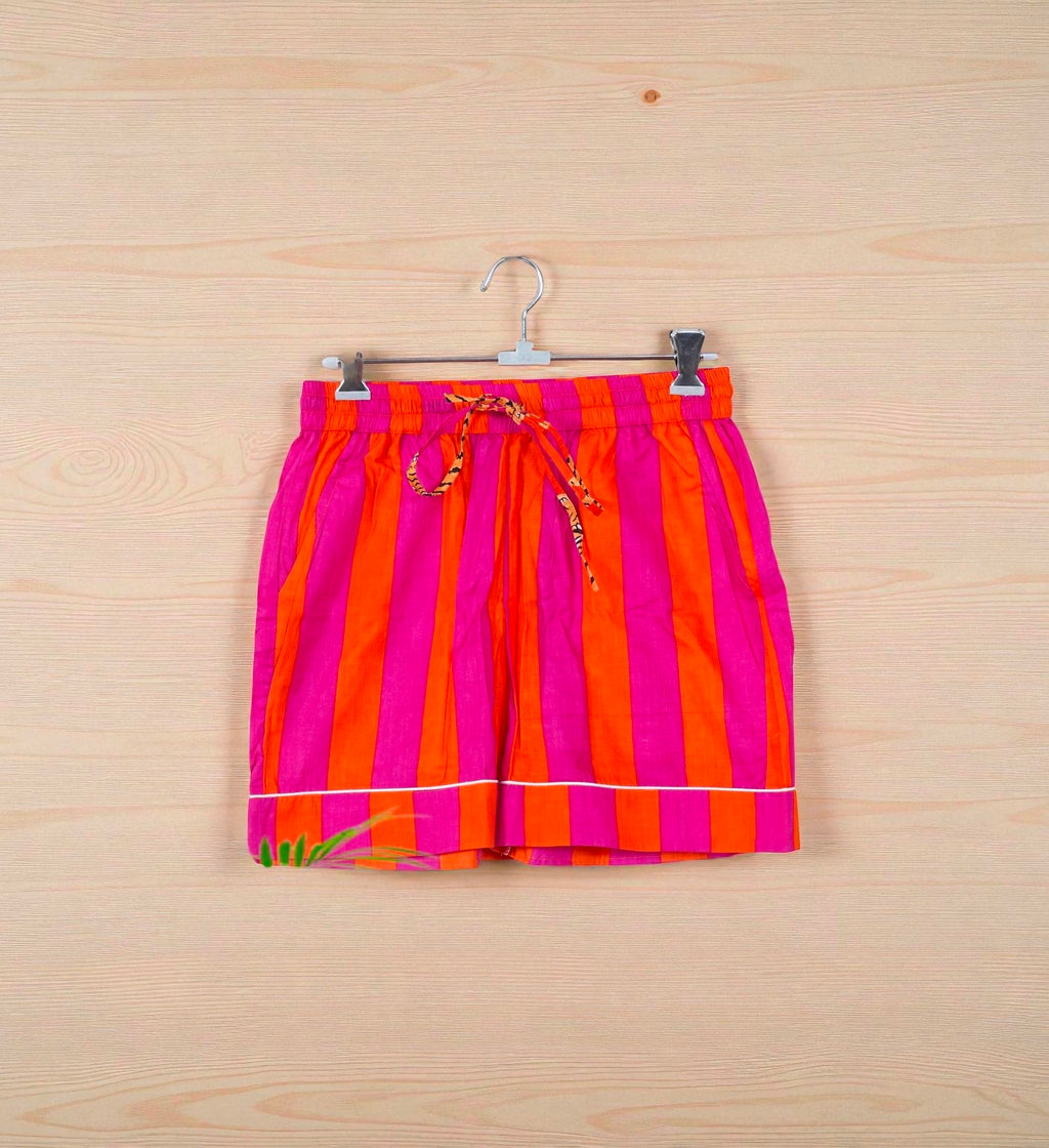 Hand Printed Cotton Sleep Set | Lightweight Pajama Set for Women | Relax Fit 4 Pcs Set