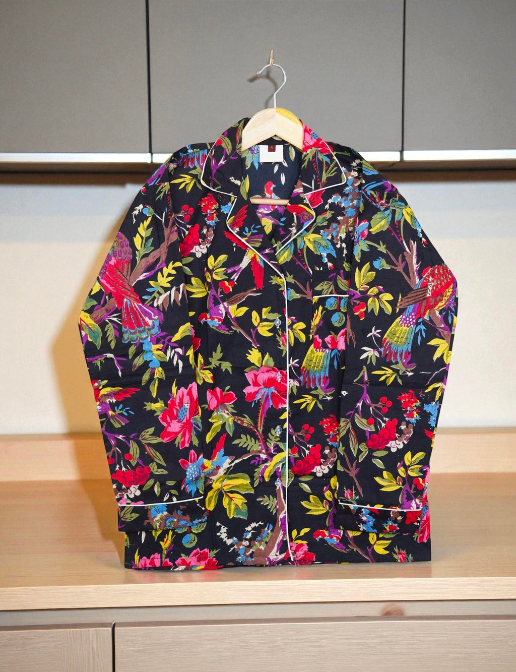 Women’s Cotton Pajama Set | Hand Block Printed | Artisanal Sleepwear 4 Pcs Set