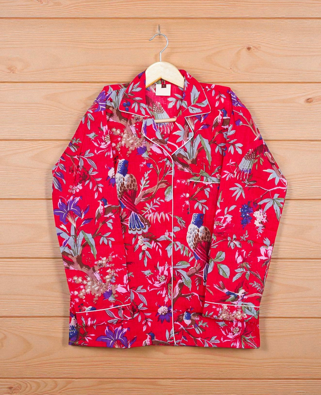 Organic Cotton Hand Printed Pajama Set | Women’s Loungewear | Sustainable Gift 4 Pcs Set