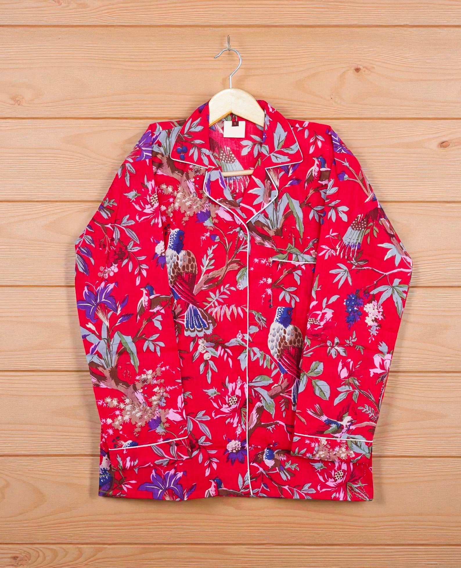 Organic Cotton Hand Printed Pajama Set | Women’s Loungewear | Sustainable Gift 4 Pcs Set