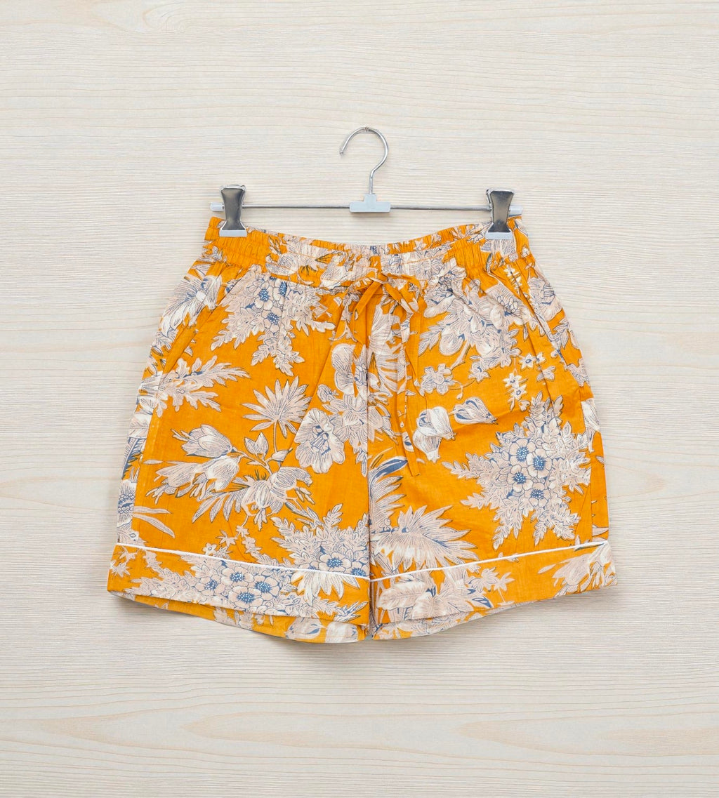 Block Print Pajama Set | Women’s Cotton Sleepwear | Handmade Nightwear 4 Pcs Set