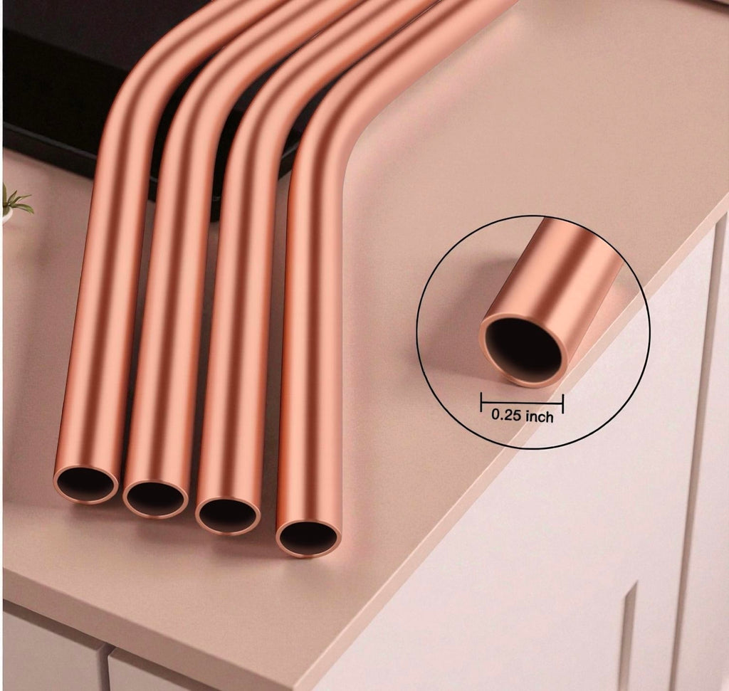 Premium Pure Copper Straw | Perfect for Water, Juices & Smoothies