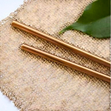 Handcrafted Pure Copper Straw Set | Sustainable & Reusable Drinkware Gift