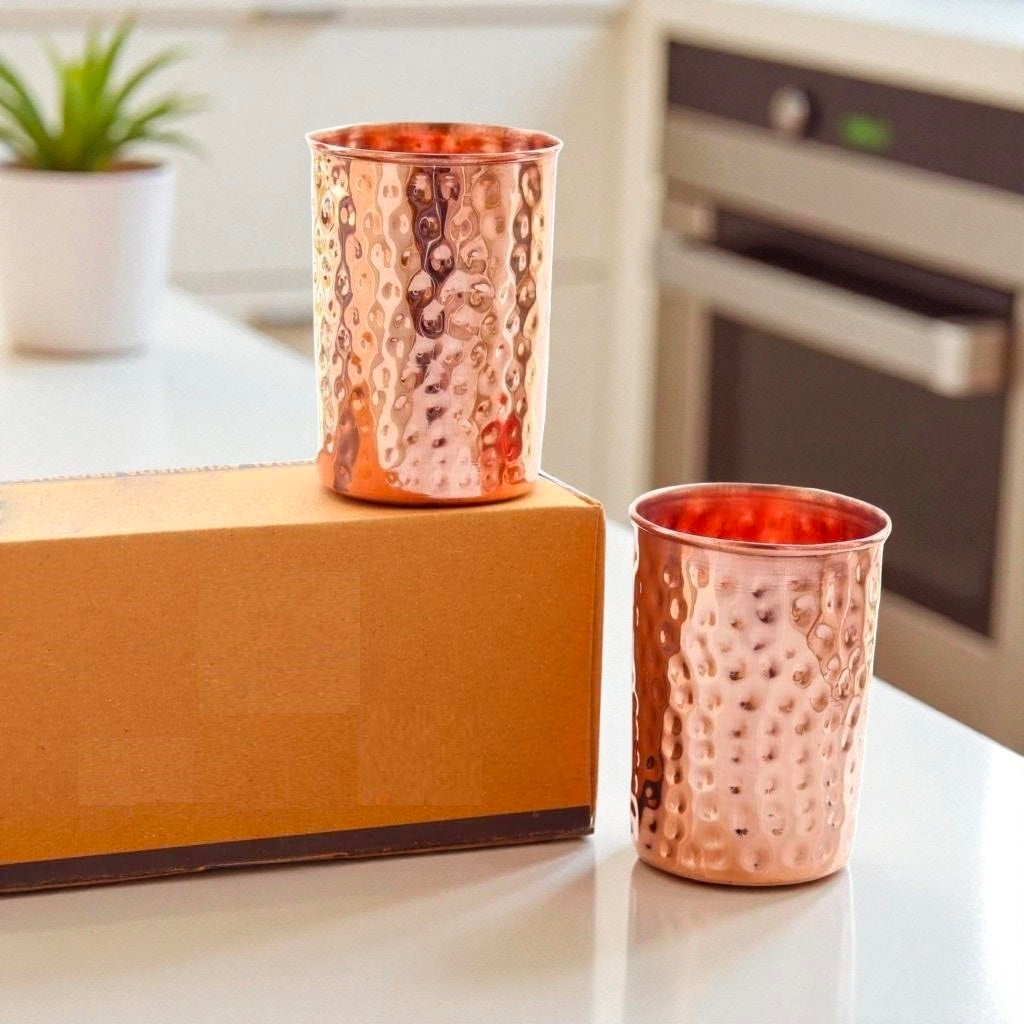 Ayurvedic Copper Glass Set | Healthy Drinking Copper Tumblers Pack Of 1 Pc