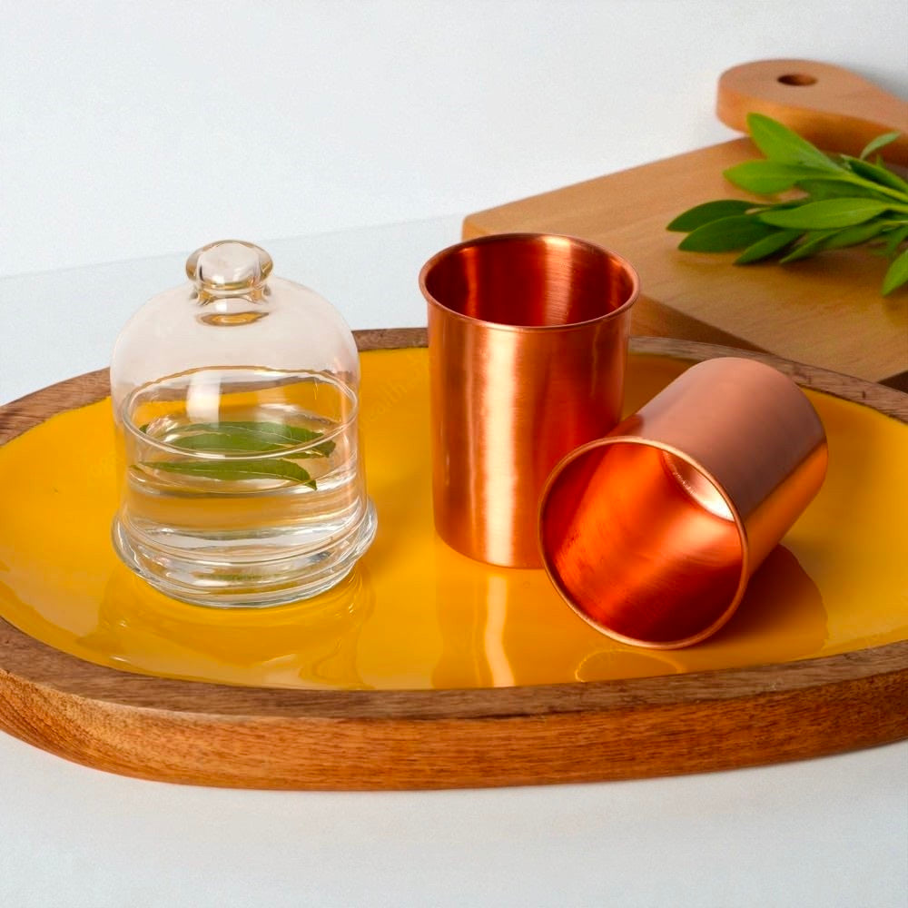 Handcrafted Copper Water Glass | Traditional Indian Drinkware Pack Of 1 Pc