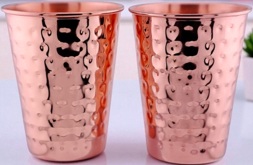 100% Pure Copper Glass for Drinking Water | Handcrafted Copper Tumbler Pack Of 1 Pc