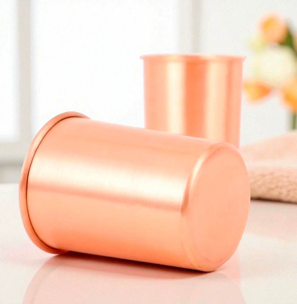 Handcrafted Copper Water Glass | Traditional Indian Drinkware Pack Of 1 Pc