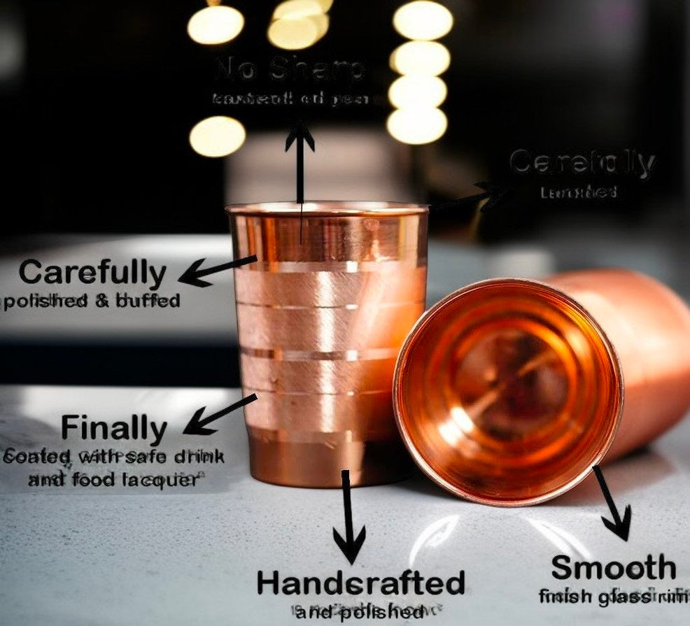 Copper Glass for Drinking Water | Pure Copper Ayurvedic Vessel Pack Of 1 Pc