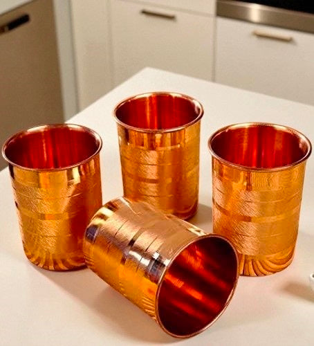 Copper Glass for Drinking Water | Pure Copper Ayurvedic Vessel Pack Of 1 Pc