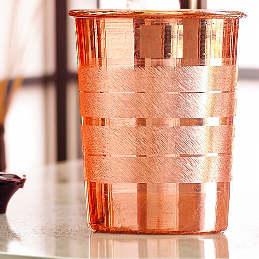 Copper Glass for Drinking Water | Pure Copper Ayurvedic Vessel Pack Of 1 Pc