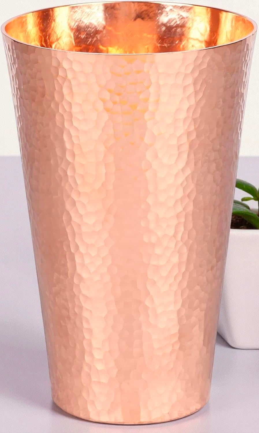 Ayurvedic Pure Copper Glass | Handmade Hammered Water Tumbler Pack Of 1 Pc