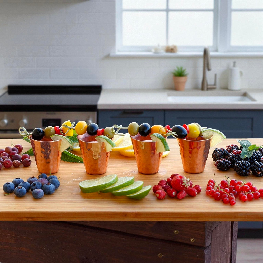 Handcrafted Pure Copper Water Glass | Handmade Drinking Copper Small Cup Pack Of 1 Pc