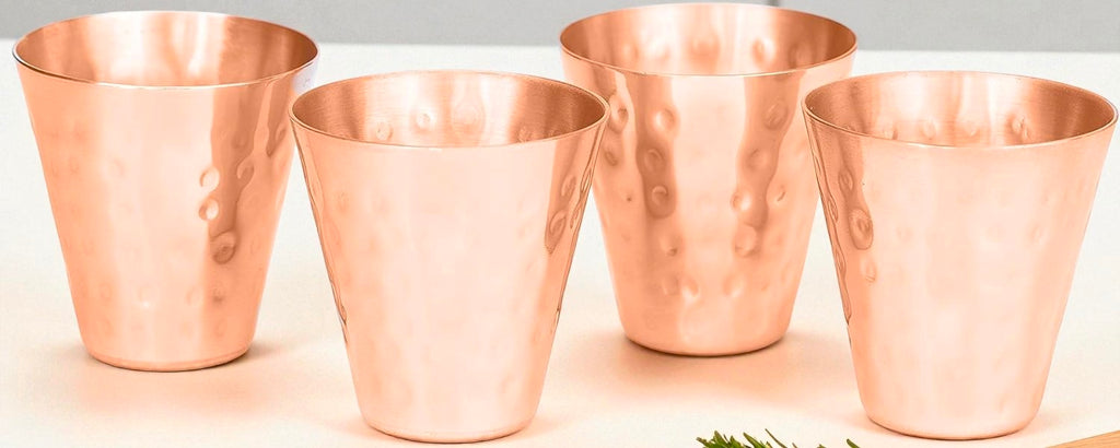 Indian Pure Copper Water Glass | Handmade Drinking Copper Small Cup Pack Of 1 Pc