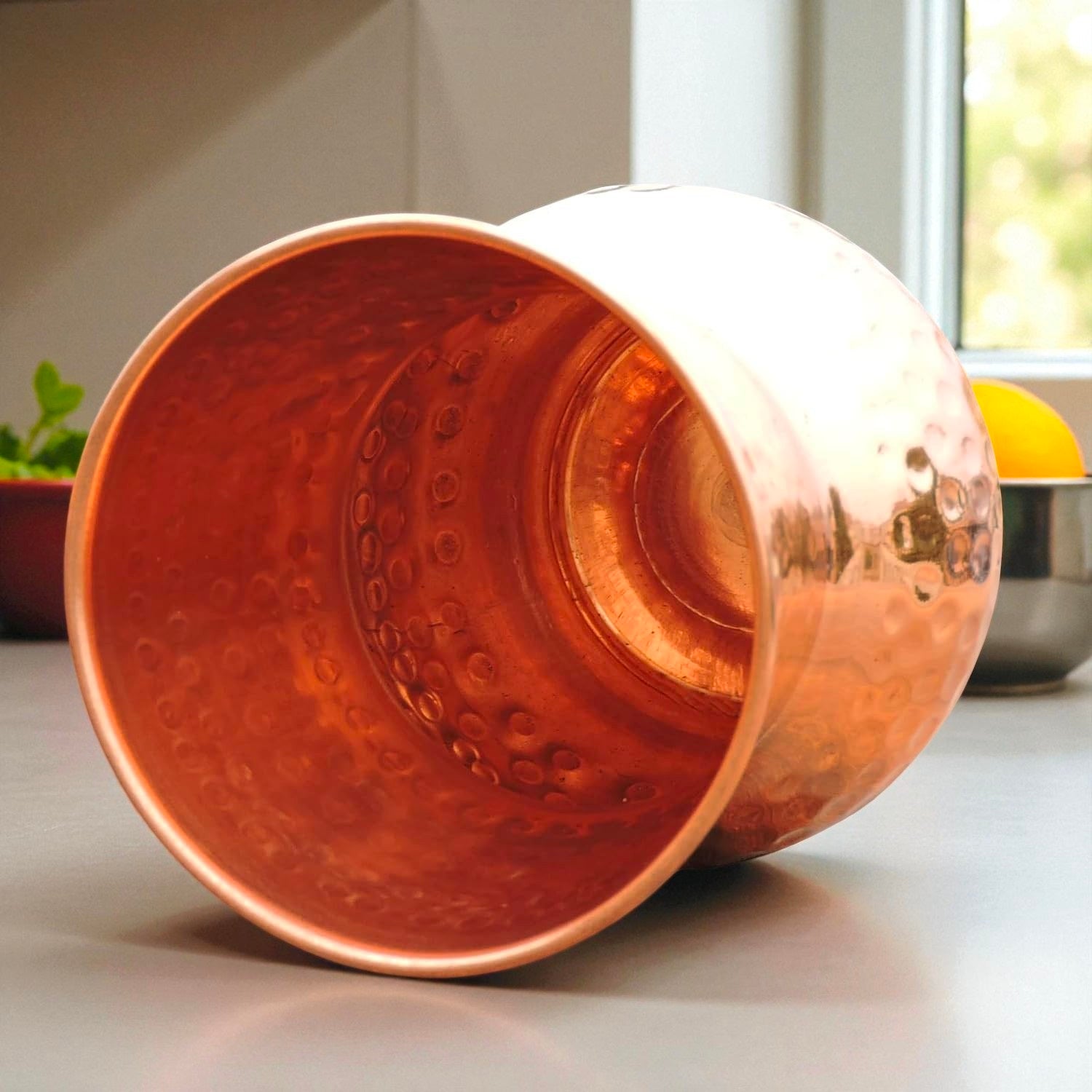 Traditional Copper Drinking Glass | Ayurvedic Wellness Drinkware
