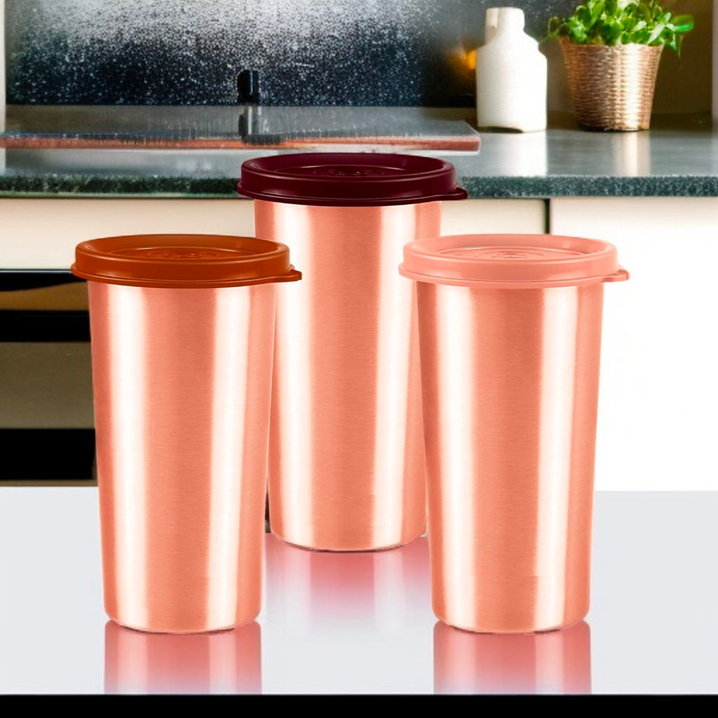 Copper Drinkware Set | Eco-Friendly Copper Glass With Lid for Daily Use