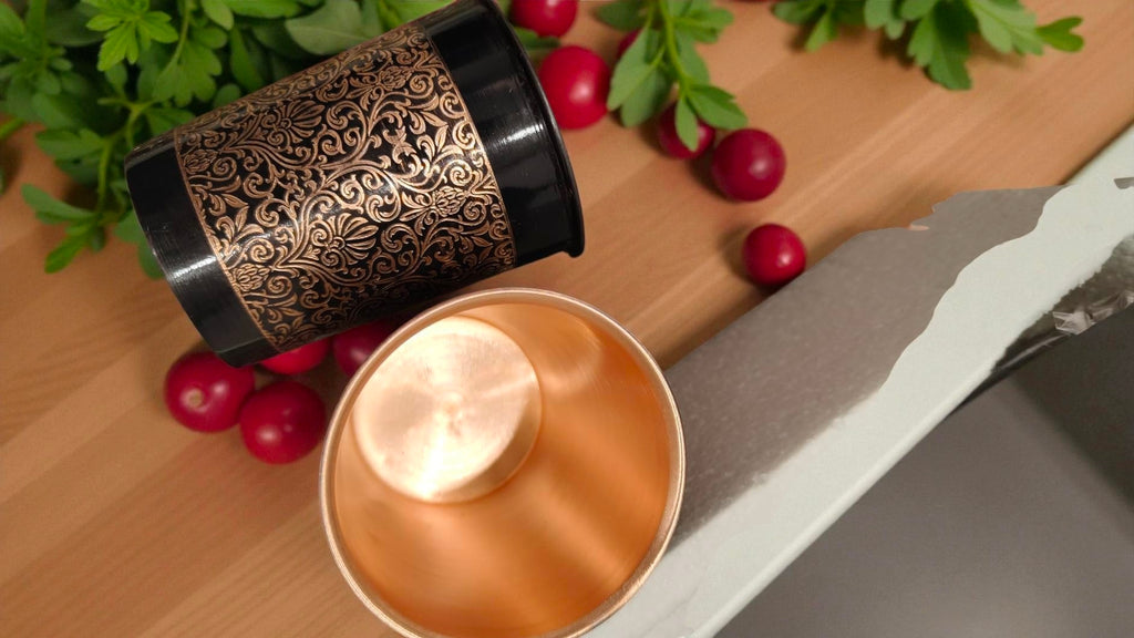 Copper Glass Set | 100% Pure Copper Water Cup for Home & Kitchen