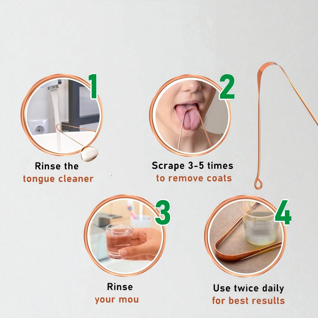 100% Pure Copper Tongue Scraper | Natural Ayurvedic Tongue Cleaner for Daily Use Pack Of 1 Pc