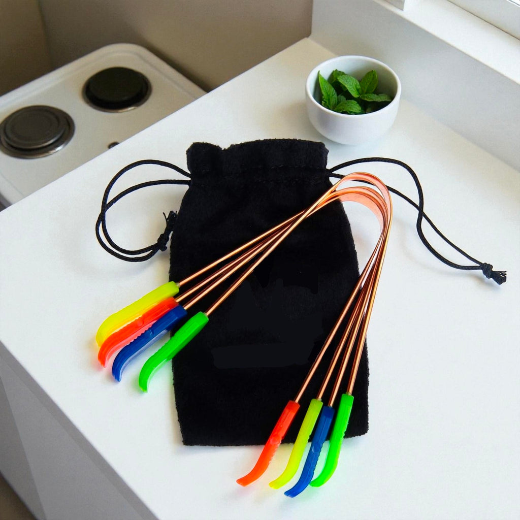 Heavy Duty Copper Tongue Cleaner | Reusable, Rust-Free Ayurvedic Scraper for Fresh Breath