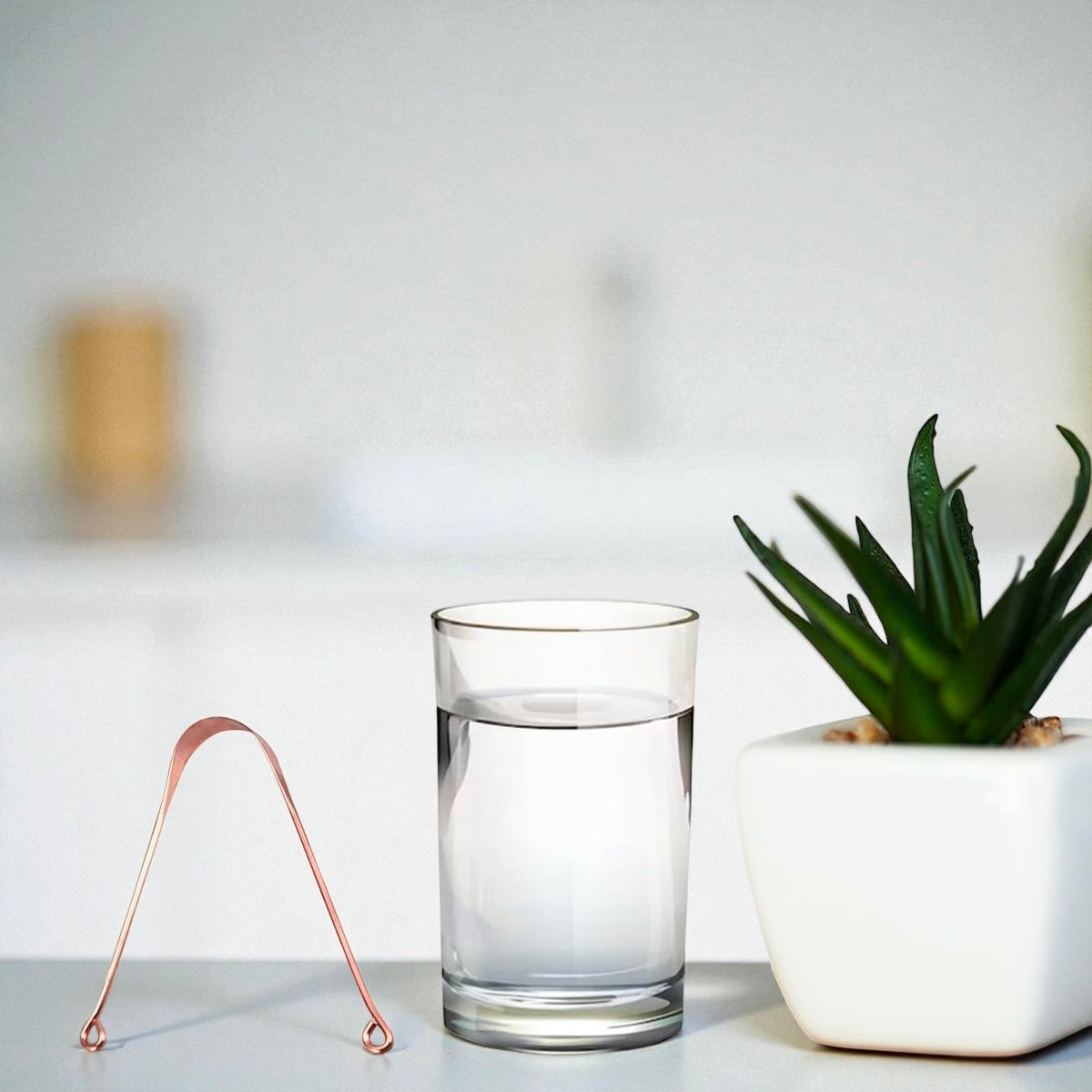 100% Pure Copper Tongue Scraper | Natural Ayurvedic Tongue Cleaner for Daily Use Pack Of 1 Pc