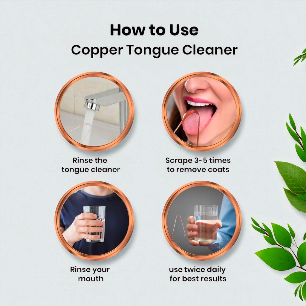 Authentic Copper Tongue Scraper | Traditional Indian Ayurvedic