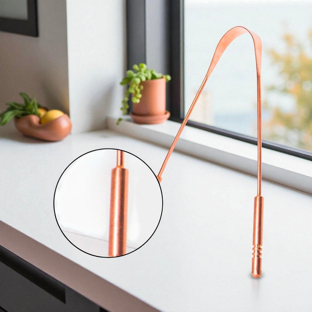 Authentic Copper Tongue Scraper | Traditional Indian Ayurvedic