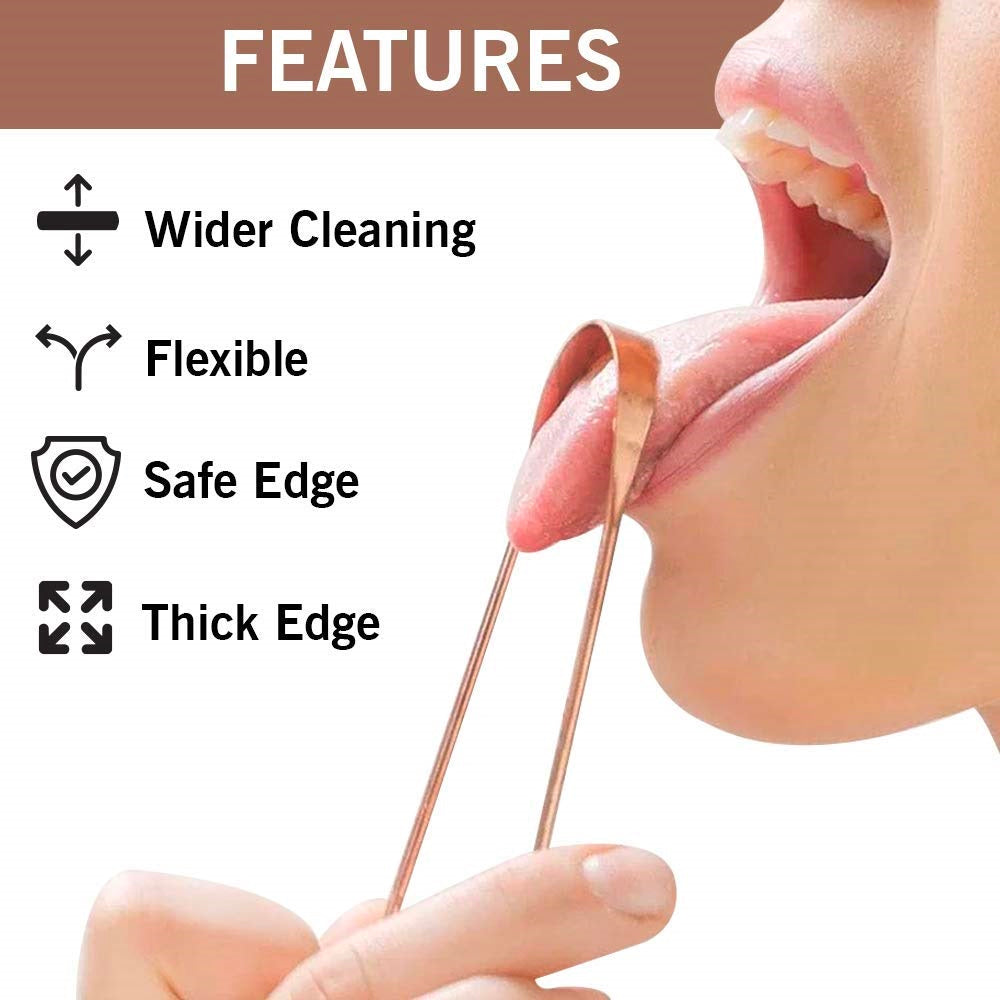 Authentic Copper Tongue Scraper | Traditional Indian Ayurvedic