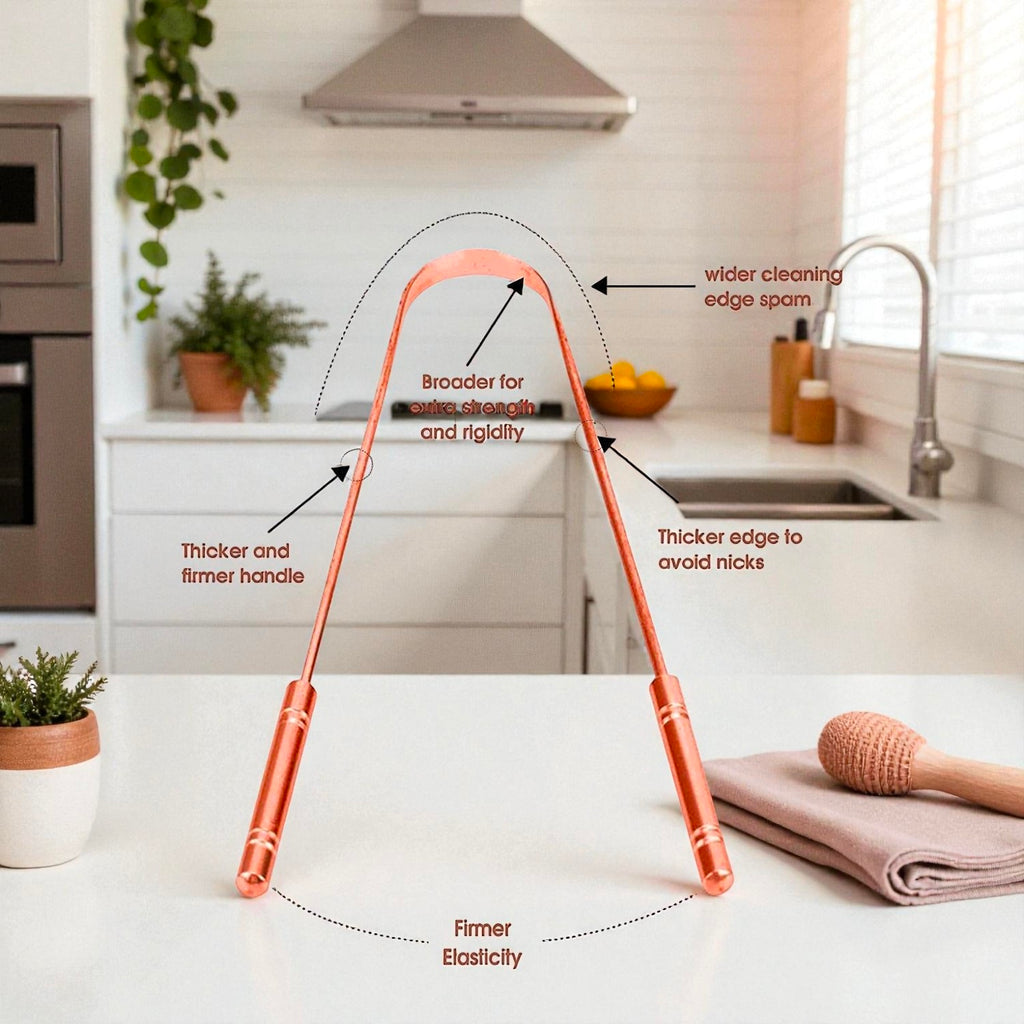 Copper Tongue Cleaner for Men & Women | 100% Pure Copper Pack Of 1 Pc