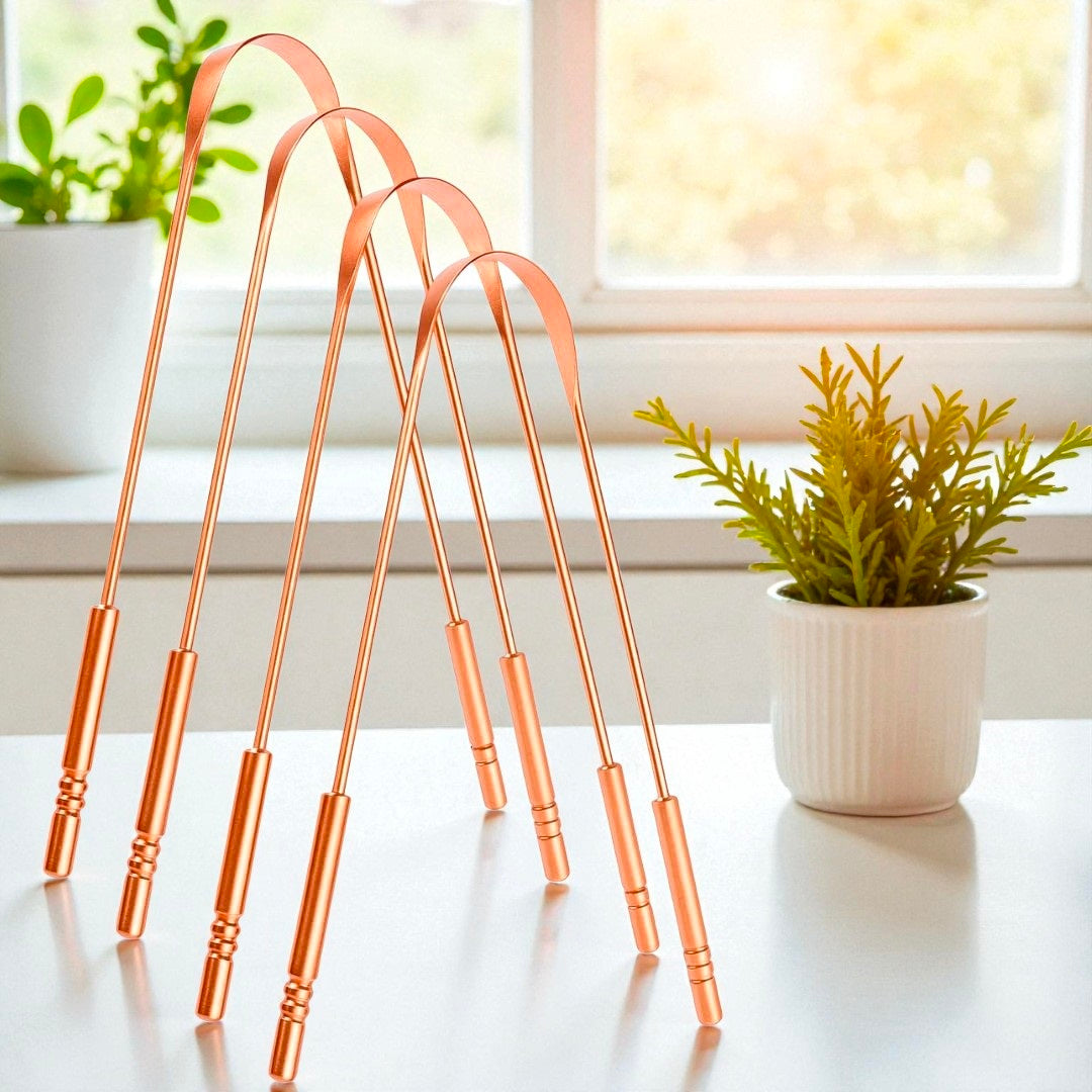 Copper Tongue Cleaner for Men & Women | 100% Pure Copper Pack Of 1 Pc